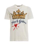 Dolce Gabbana Crown T-Shirt, Kleding | Heren, Dolce & Gabbana, Wit, Nieuw, Ophalen of Verzenden