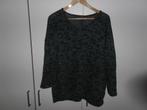 Miss Etam Donkerblauw Shirt Met Glitters + Animalprint Mt XL, Maat 46/48 (XL) of groter, Zo goed als nieuw, Korte mouw, Miss Etam