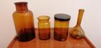 Vintage apothekers potten en flesvaasje bruin VANAF € 5,00, Ophalen of Verzenden