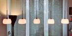 Moderne hanglamp, Huis en Inrichting, Lampen | Hanglampen, Gebruikt, 50 tot 75 cm, Ophalen of Verzenden, Glas
