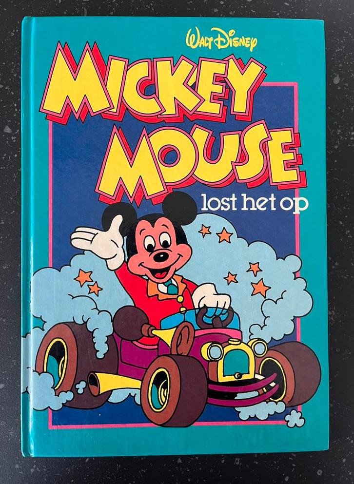 Vintage Disney boek - Mickey Mouse lost het op - 1985, Verzamelen, Disney, Zo goed als nieuw, Overige typen, Mickey Mouse, Ophalen of Verzenden