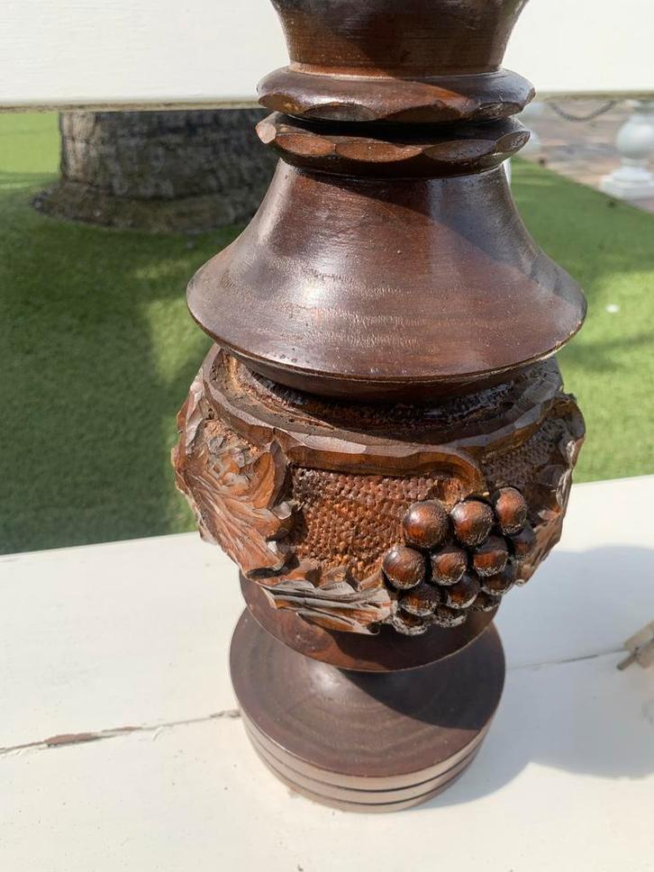 Houten Vaas Handgesneden - Buitenlands Handwerk, Antiek en Kunst, Antiek | Lampen, Ophalen of Verzenden