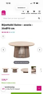 Bijzettafel Saône - acacia - 35xØ70 cm, Ophalen of Verzenden, Nieuw