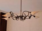leuke hanglamp met 5 kapjes in prima staat, Huis en Inrichting, Lampen | Hanglampen, Ophalen, Zo goed als nieuw, Metaal, 50 tot 75 cm