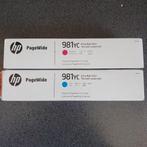 hp pagewide 981yc nieuw cyan en magenta, Nieuw, Cartridge, Ophalen of Verzenden, HP (ORIGINEEL)