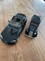 Twee zwarte Miniatuur Auto's, Hobby en Vrije tijd, Modelauto's | 1:18, Ophalen of Verzenden, Gebruikt, Auto, Overige merken
