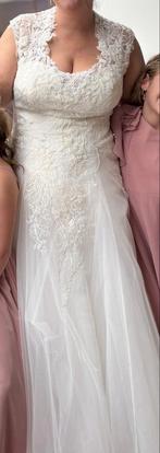 Bruidsjurk maat 42-44, gereinigd, Ophalen of Verzenden, Zo goed als nieuw, Wit, Trouwjurk