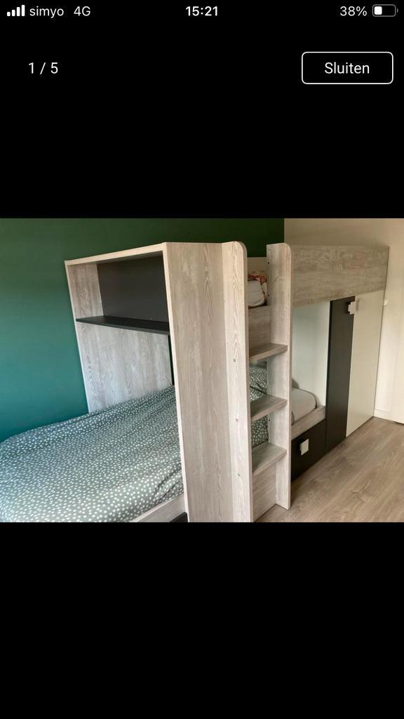 Stapelbed trasman maxim met ingebouwde kledingkast, Kinderen en Baby's, Kinderkamer | Stapelbedden en Hoogslapers, Zo goed als nieuw