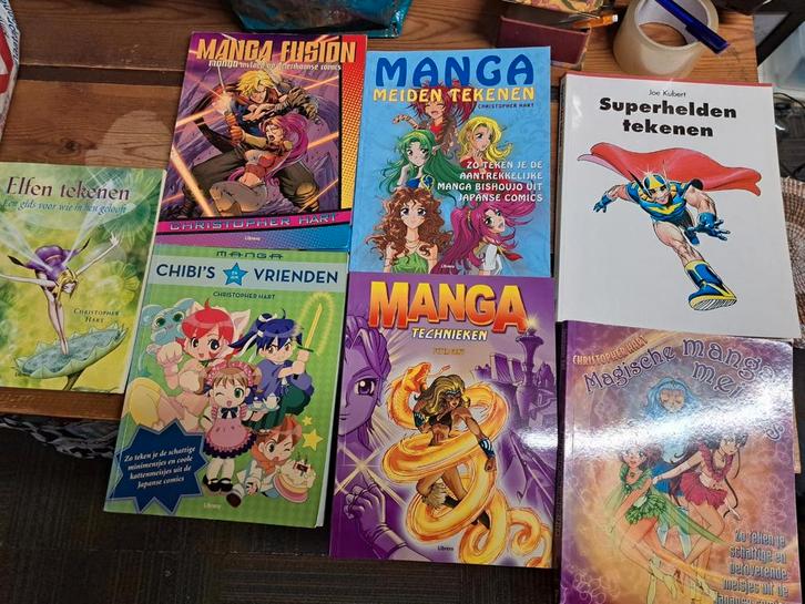 Boeken leren tekenen: Manga, Elfen, Superhelden, Boeken, Hobby en Vrije tijd, Gelezen, Tekenen en Schilderen, Geschikt voor kinderen