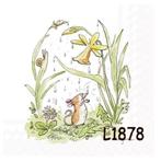 Servetten decoupage/b. journal * Mouse in spring L1878 33ct, Verzenden, Nieuw, Materiaal
