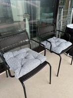 Ikea Lacko tuinstoelen met blauwe kussens, Tuin en Terras, Tuinstoelen, Ophalen, Gebruikt, Metaal