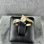 Gouden Ring | 14k | 1,2g | slagring zirkonia |15,75| 393032, Sieraden, Tassen en Uiterlijk, Ringen, Gebruikt, Ophalen of Verzenden