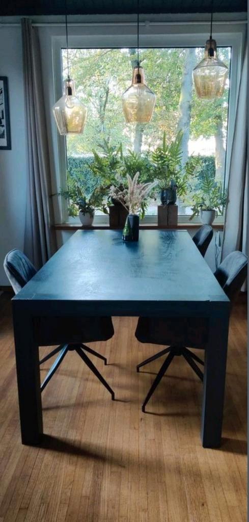 Teak houten eettafel., Huis en Inrichting, Tafels | Eettafels, Gebruikt, 100 tot 150 cm, 100 tot 150 cm, Vijf personen of meer
