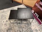 Salon/bijzettafel 2-Delig €99,zwart metaal Direct/Leverbaar, Ophalen, 50 tot 100 cm, Vierkant, Nieuw
