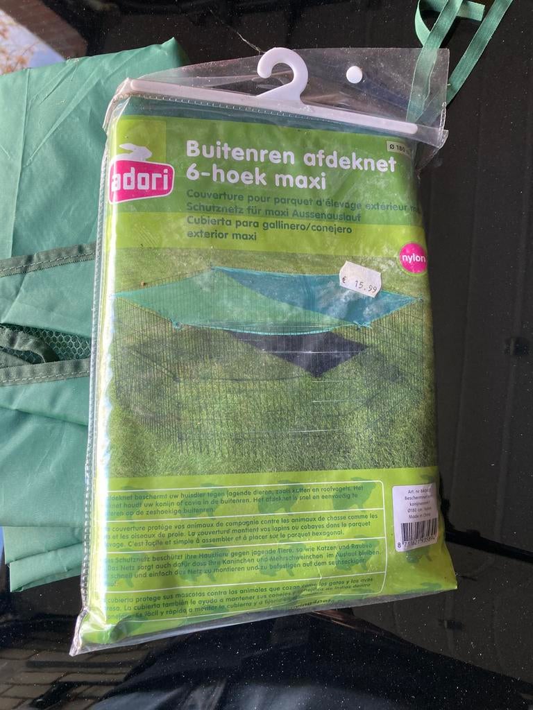 Afdeknet konijnen buitenren, Dieren en Toebehoren, Minder dan 60 cm, 110 cm of meer, Nieuw, Ophalen of Verzenden
