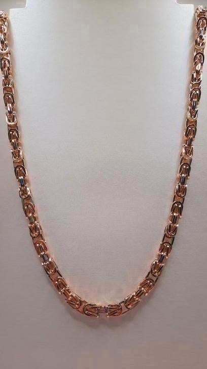 gouden Koningsketting 14kt fantasie, Sieraden, Tassen en Uiterlijk, Kettingen, Www.bredajuwelier.nl, Nieuw, Ophalen of Verzenden