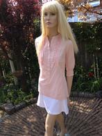 Zomers katoenen rouche blouse maat 36, Ophalen of Verzenden, Roze, Maat 36 (S), Gedragen