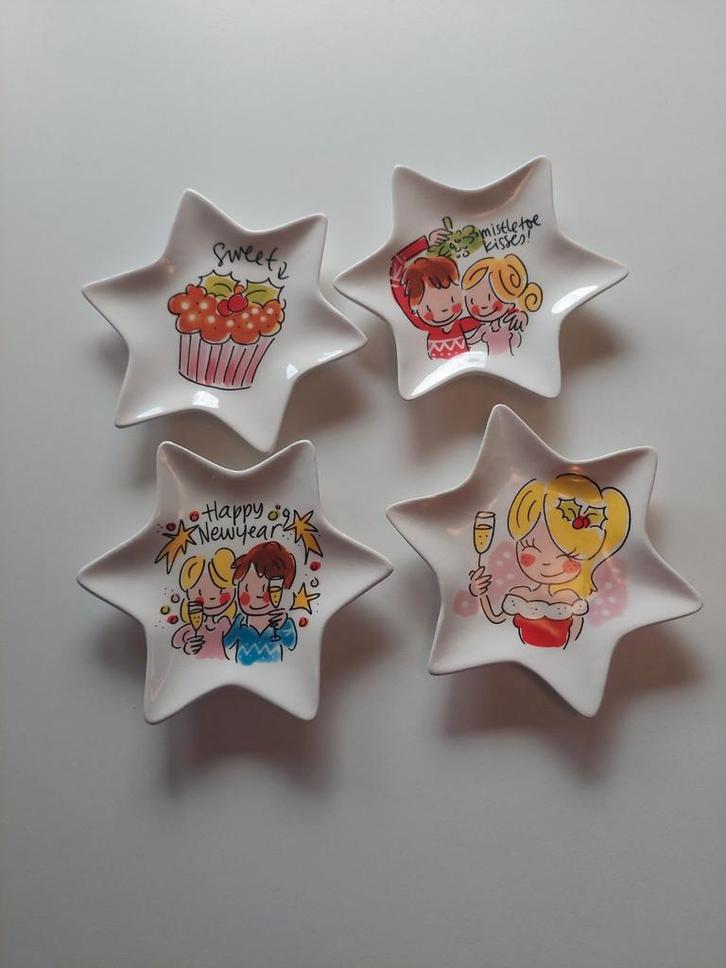 4 Blond Amsterdam Kerststerren, Huis en Inrichting, Keuken | Servies, Ophalen