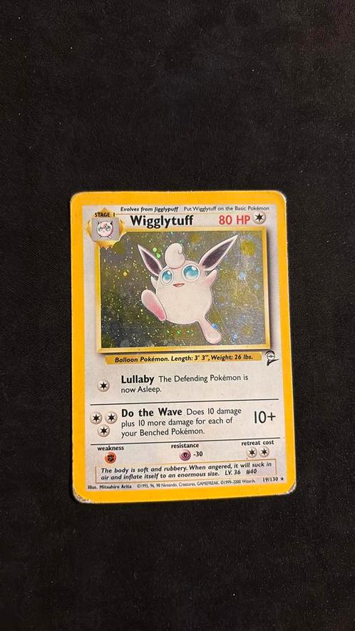 Wigglytuff Base set 2 Holo, Hobby en Vrije tijd, Verzamelkaartspellen | Pokémon, Zo goed als nieuw, Losse kaart, Ophalen of Verzenden