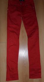 Rode katoenen pantalon maat 170, slim fit model : ZGAN, Kinderen en Baby's, Kinderkleding | Maat 170, Ophalen of Verzenden, Zo goed als nieuw