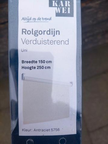rolgordijn karwei antraciet verduisterend 150 x 250  beschikbaar voor biedingen