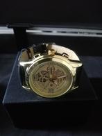 Nieuw heren horloge geel gouden kleur, Sieraden, Tassen en Uiterlijk, Overige merken, Goud, Ophalen of Verzenden