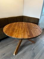 D-Bodhi ronde teak houten eettafel – Ø 130 cm, Ophalen, Gebruikt, Vijf personen of meer, Industrieel, modern, natuurlijk, bohemian (boho)