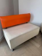 Bankstel oranje/off-white, Huis en Inrichting, Banken | Bankstellen, Ophalen, Zo goed als nieuw