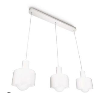 Philips Hanglamp 3 Spots - Glazen Kappen beschikbaar voor biedingen