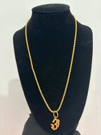 Gouden ketting met Om hanger, Ophalen of Verzenden, Zo goed als nieuw, Goud, Met hanger