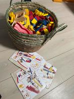 3x houten set domino - compleet + voorbeelden, Ophalen, Zo goed als nieuw, Overige typen