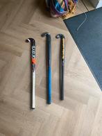 2 veldhockeysticks, 1 zaalhockeystick, Sport en Fitness, Hockey, Ophalen, Zo goed als nieuw, Stick