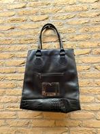 Dr. Martens Zwarte Leren Handtas met Croco Detail, Ophalen of Verzenden, Gebruikt, Zwart, Handtas