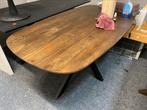 Tafel deens ovaal notenhout 160x90 matrixpoot, Ophalen, 200 cm of meer, Zo goed als nieuw, Vijf personen of meer