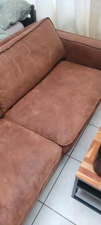 Mooie bruine lederen bank, Gebruikt, 150 tot 200 cm, Ophalen of Verzenden, Modern