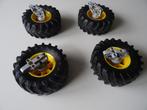 4 grote technic Lego wielen 107 x 44 R, Ophalen of Verzenden, Zo goed als nieuw, Losse stenen, Lego