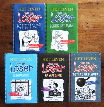 5x Jeff Kinney: Leven van een Loser ( 2 + 3 + 6 + 10 + 14 ) beschikbaar voor biedingen