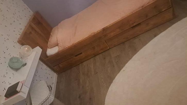 Steigerhouten Bed - Robuust & Stijlvol!, Huis en Inrichting, Slaapkamer | Bedden, Eenpersoons, 90 cm, Steigerhout, Ophalen