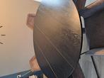 Zwarte ronde tafel van Woood. 150 cm, Huis en Inrichting, Tafels | Eettafels, Ophalen, Gebruikt, Rond, 100 tot 150 cm