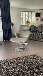 Artifort big tulip draaifauteuil in leer, Huis en Inrichting, Fauteuils, Ophalen of Verzenden, Gebruikt, Metaal