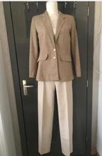 Vintage Linnen-Zijden Broekpak, Maat 38/40 (M), Kostuum of Pak, Overige kleuren, Ophalen of Verzenden