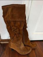 Hippie mocassin indianen laarzen maat 38, Hoge laarzen, Bruin, Gedragen, Sascha