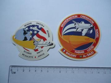 sticker oud Spaceshuttle Space ruimtevaart shuttle raker 2x beschikbaar voor biedingen