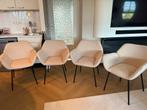 4x beige Teddy Eetkamerstoelen, Huis en Inrichting, Stoelen, Ophalen, Wit, Zo goed als nieuw, Vier