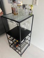 Wijnrek metaal met kunstof bovenplaat., Ophalen, Zo goed als nieuw, Metaal, 75 cm of meer
