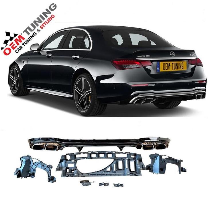 W213 E-klasse E63 GT LOOK Diffuser| Hzwart | 17-23 |, Auto diversen, Tuning en Styling, Ophalen of Verzenden