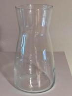 doorzichtige vaas van glas hoogte 20 cm, Minder dan 50 cm, Glas, Gebruikt, Ophalen of Verzenden