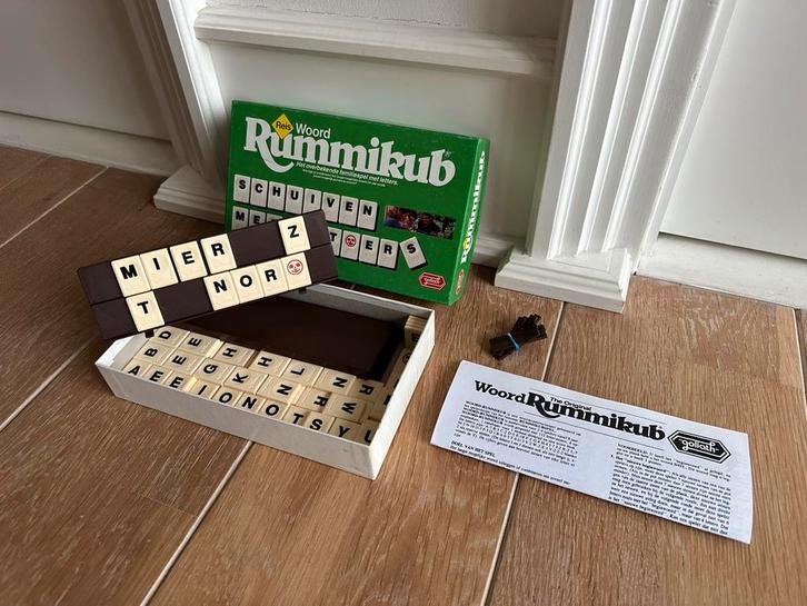 Rummikub woord origineel vintage reisspel van Goliath., Hobby en Vrije tijd, Gezelschapsspellen | Overige, Zo goed als nieuw, Ophalen