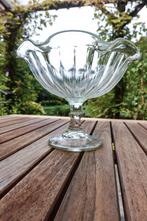 glazen fruitschaal op voet, Schaal, Rond, Ophalen of Verzenden, Glas