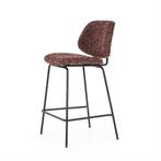 Barkruk Jon Eleonora, rood maywood, 2 stuks, Ophalen, Met voetsteun, 60 tot 90 cm, Zo goed als nieuw